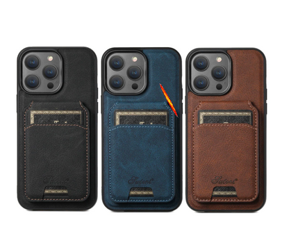 Case Cuero MagSafe + Tarjetero