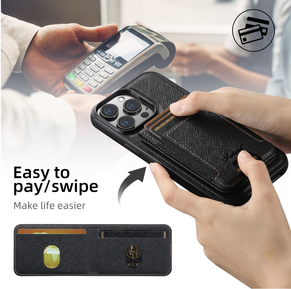 Case Cuero MagSafe + Tarjetero