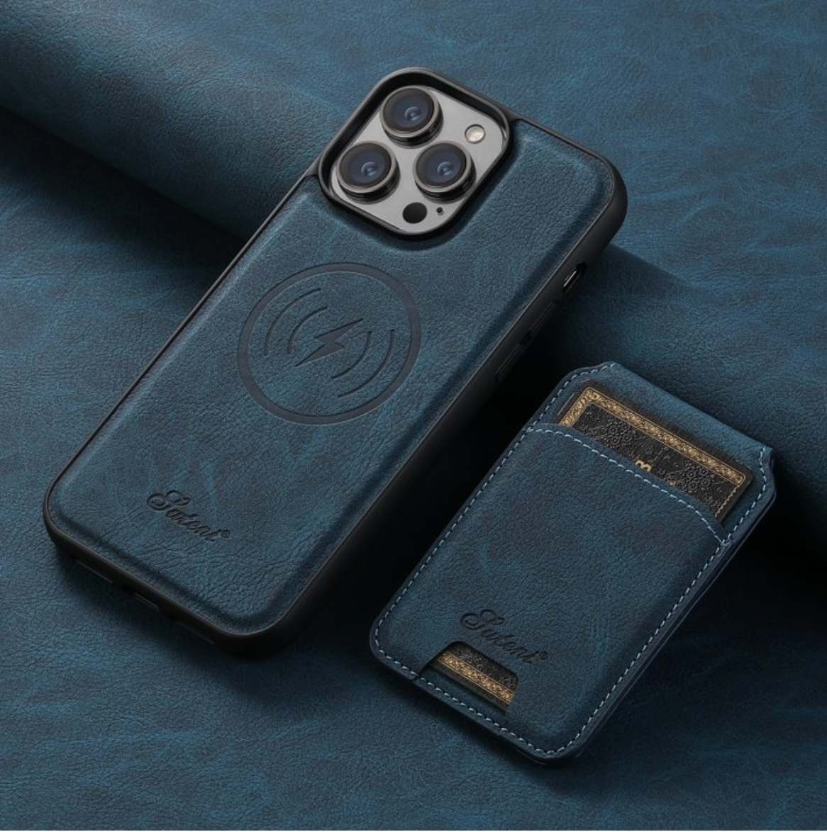 Case Cuero MagSafe + Tarjetero
